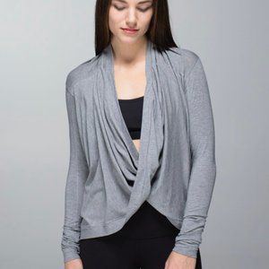 Lululemon Iconic Wrap Long Sleeve Top Heather Gray